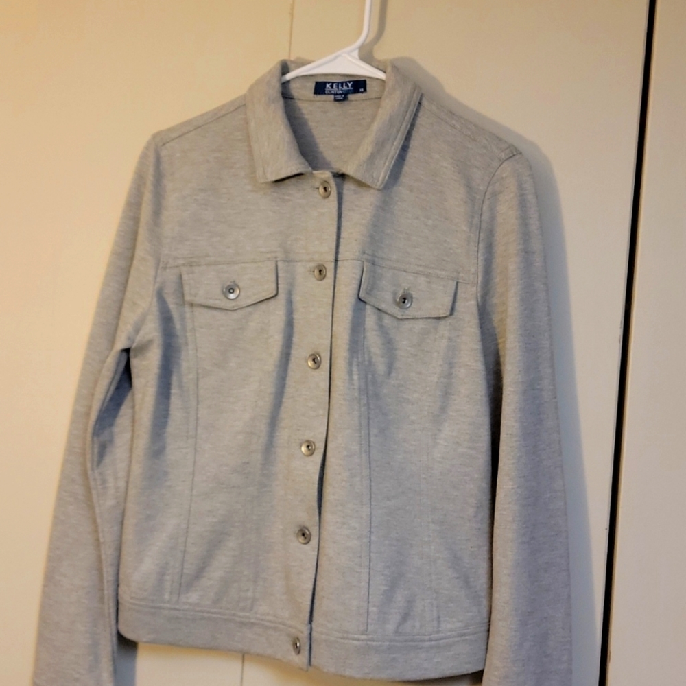 Kelly by Clinton Kelly shirt Ponte jacket women's size XS